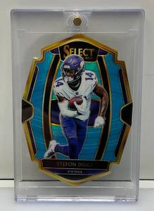 lot 181 image: 2018 Panini Select Premier Level Neon Blue Prizm 2199 STEFON DIGGS #146 (RARE)