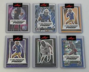 lot 182 image: Misc. LEAF Pro Set Leaf Football 11 Pre-Production Proofs Trading Cards