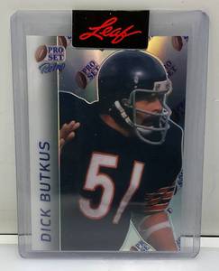 lot 183 image: LEAF Pro Set Retro (Dick Butkus) 11 Pre-Production  Proof With Leaf Seal In Protective Sleeve