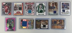 lot 189 image: Misc. Football Patch Cards All In Protective Sleeves