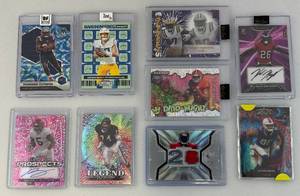 lot 204 image: Misc. Football Cards Including Autographed, Wild Card & More (In Protective Sleeves)