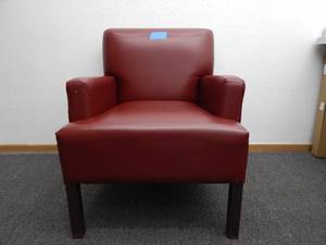 lot 20 image: Red lounge chair