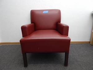 lot 37 image: Red lounge chair