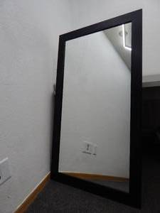 lot 43 image: Black framed mirror