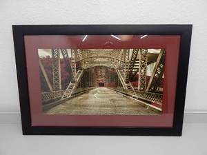 lot 44 image: Black framed art print