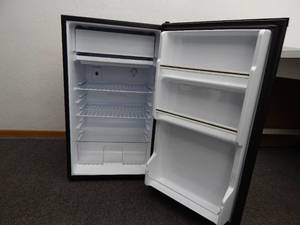Black mini fridge