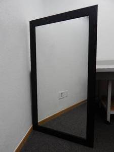lot 49 image: Black framed mirror