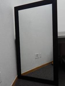 lot 52 image: Black framed mirror