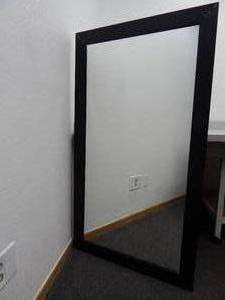 lot 62 image: Black framed mirror