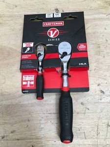 lot 71 image: Craftsman V Series 14 and 38 Drive Comfort Grip Ratchets Model # CMMT86502V