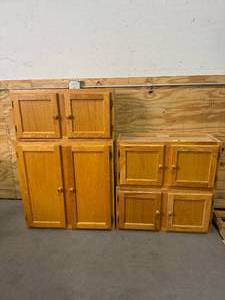 lot 130 image: Lot of Wall Cabinets - (3) 30x12x15 and (1) 30x30x12