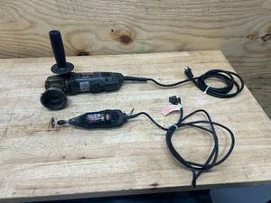 lot 143 image: BLACK & DECKER 4-12 Angle Grinder with MultiPro Variable Speed Dremel