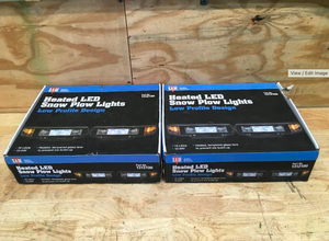 lot 37 image: Lot of 2 - Heated LED Snow Plow Lights Low Profile Design Model # 1312100