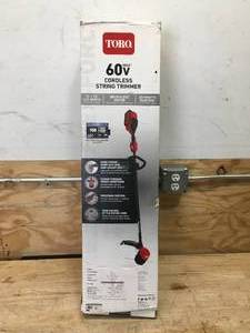 lot 27 image: Toro 1315 60V Cordless String Trimmer with 2Ah Battery and Charger Model # 51831