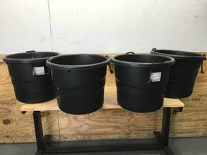 lot 13 image: Lot of 4 - HDX Utility Tub with Rope Handles