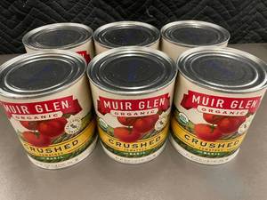 lot 10 image: Set of 6 Muir Glen Organic Crushed Tomatoes with Basil