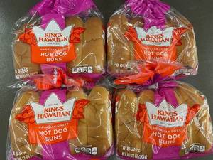 lot 135 image: Kings Hawaiian Sweet Hot Dog Buns - 4 Packs of 8 LAST CHANCE