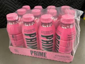 lot 410 image: 12-Pack Prime Strawberry Watermelon Hydration Drinks, 16.9 oz Bottles