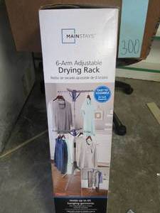 lot 311 image: 6-arm adjustable drying rack...