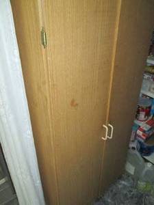 lot 61 image: Double door laminate pantry with 4-...