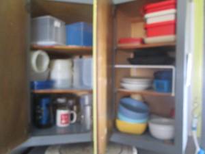 lot 66 image: 2-Cupboards of Tupperware storage, ...