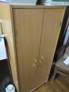 lot 95 image: 2-Door pantry style Cabinet with ad...