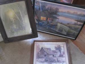 lot 131 image: (3) framed Nature scene wall decor ...