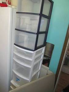 lot 150 image: (3) Sterlite Multi-drawer storage o...