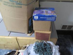 lot 165 image: 7.5ft artificial Christmas tree, lo...