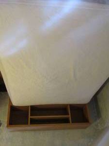 lot 171 image: Hardwood Bookcase style headboard a...