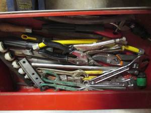 lot 438 image: Assorted hand tools and hardware...