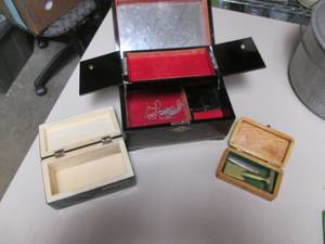 lot 443 image: jewelry boxes one musical....