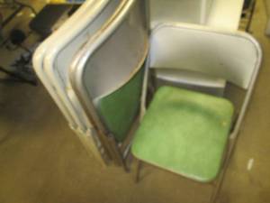 lot 454 image: 5 fold up chairs...