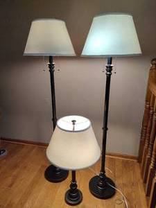 Matching Set of Floor and Table Lamps