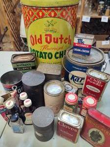 Assorted Vintage Food Tins and Containers
