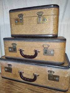Set of Three Vintage Luggage Pieces