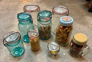 Vintage Canning Jars and Other Jars - including Ball Jars