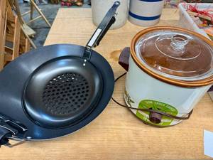 New Wok and Vintage Crock Pot