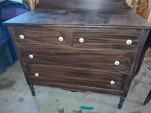 Wood Four Drawer Dresser