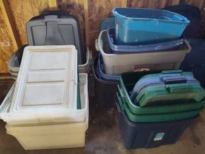 Large Lot of Storage Totes