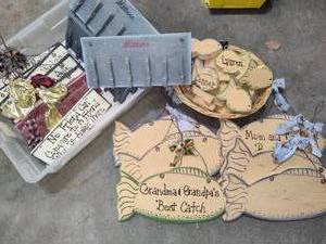 Lot of Craft Show Overstock  Inventory - Fishing Themed, Mitten Hangers and more.