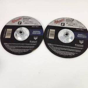 lot 8 image: Lot Of Two Milwaukee Grinding Discs 9 x 14 x 58-11 Open Box