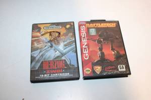 lot 4 image: SEGA Genesis Games Herzog Zwei and Battletech Complete in Cases