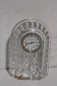 lot 27 image: Waterford Crystal Mantle Clock with Roman Numerals