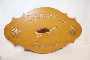 lot 70 image: Harmony House Handcrafted Wooden Wall Sign by D.L Wagner