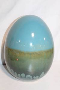 lot 72 image: Handcrafted Blue and Green Glazed Ceramic Vase