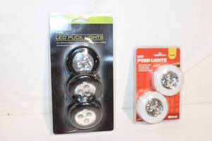 lot 79 image: 7-Pack of LED Puck and Push Lights