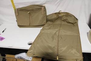lot 83 image: Khaki Garment Bag Set with Gold Zippers