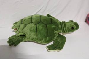 lot 93 image: Large Plush Toy Turtle - Soft Green Stuffed Animal