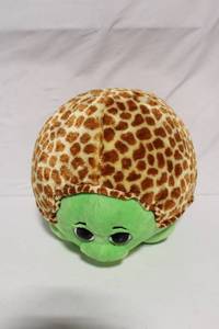 lot 98 image: Plush Turtle Toy with Giraffe Print Shell